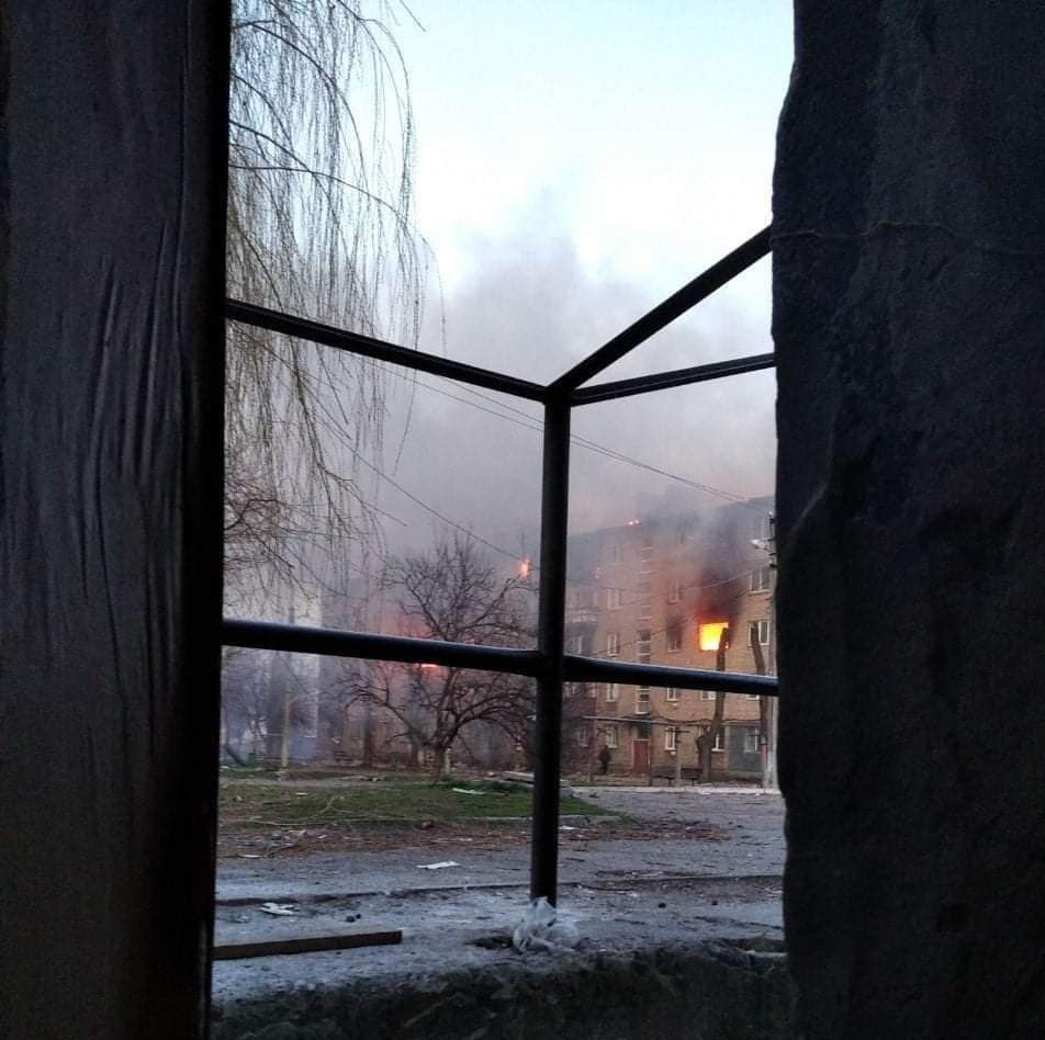 In the morning, the occupiers launched an air strike on the mountain community